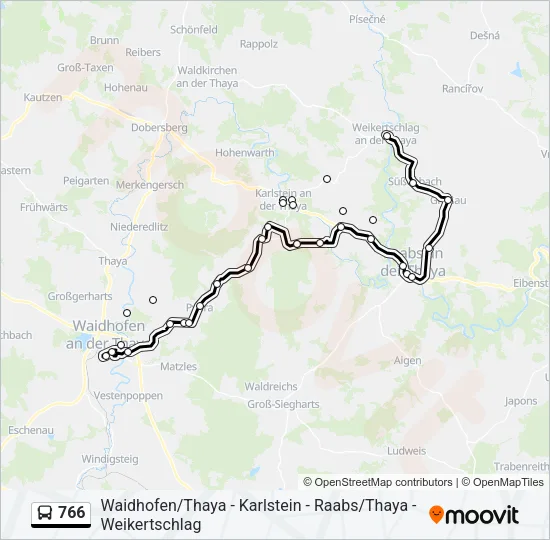 766 Bus Line Map