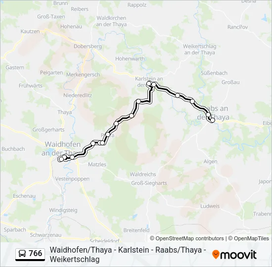 766 Bus Line Map