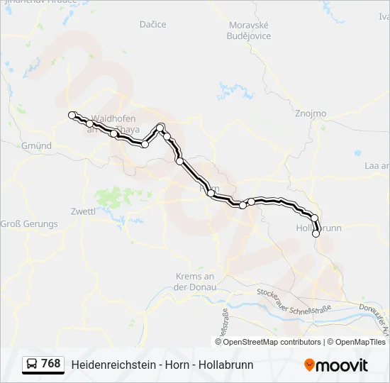 768 Bus Line Map