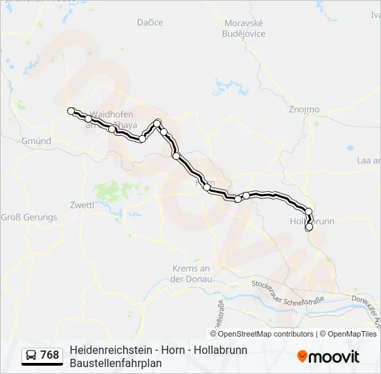 768 Bus Line Map