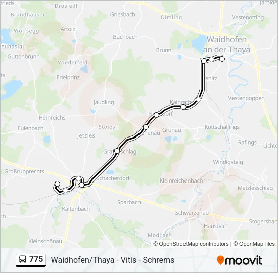 775 Bus Line Map