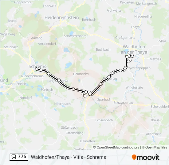 775 Bus Line Map