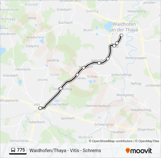 775 Bus Line Map