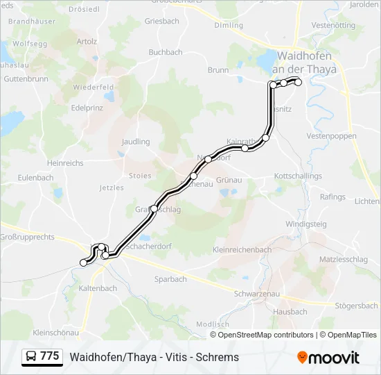 775 Bus Line Map