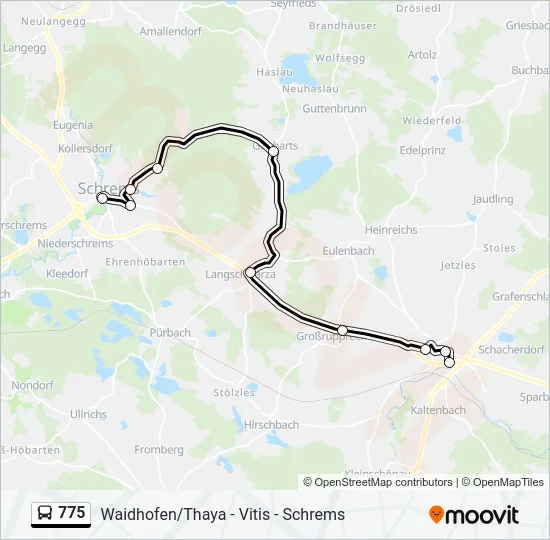 775 Bus Line Map