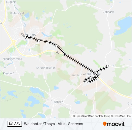 775 bus Line Map