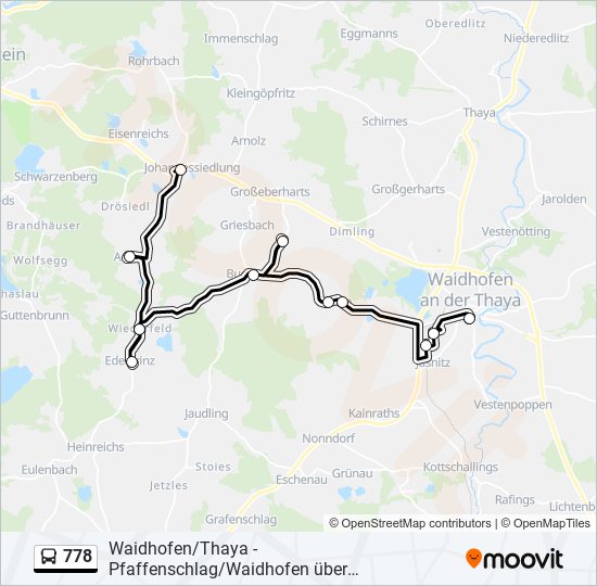 778 bus Line Map