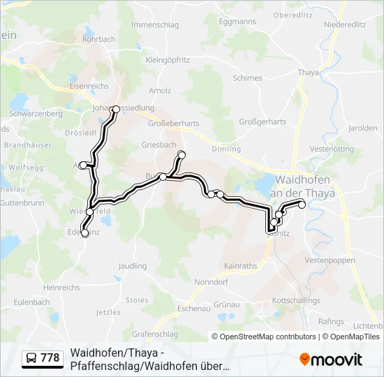 778 Bus Line Map