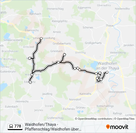 778 Bus Line Map