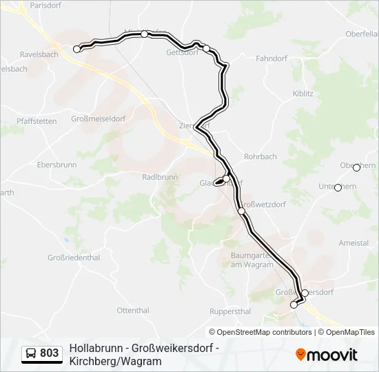 803 Bus Line Map