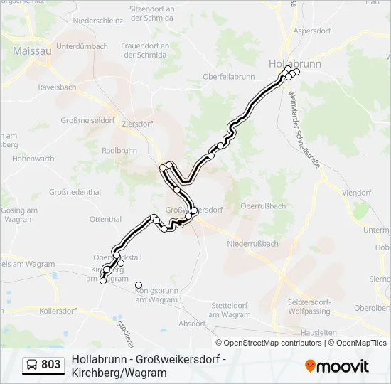 803 Bus Line Map