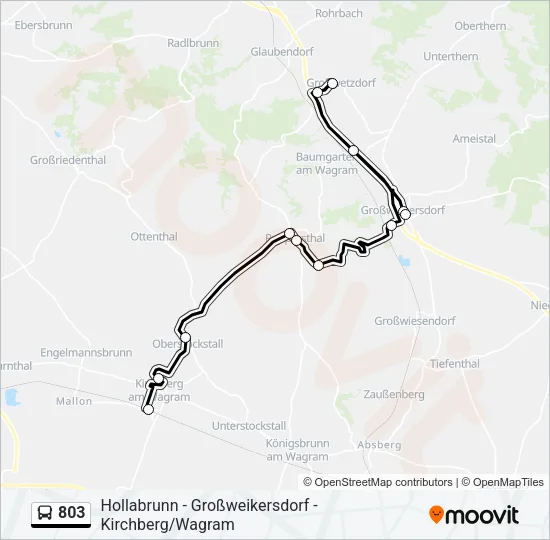 803 Bus Line Map