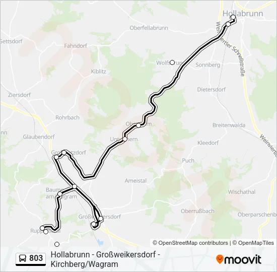 803 Bus Line Map