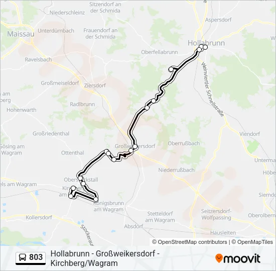803 Bus Line Map