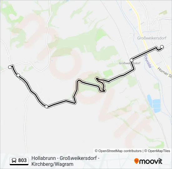 803 Bus Line Map