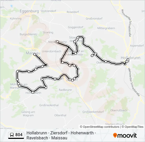 804 Bus Line Map