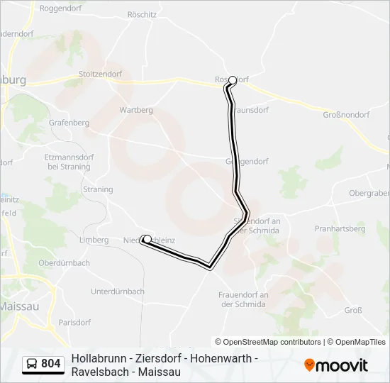 804 Bus Line Map