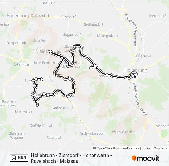 804 Bus Line Map