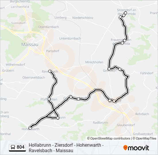 804 bus Line Map