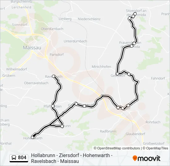 804 Bus Line Map