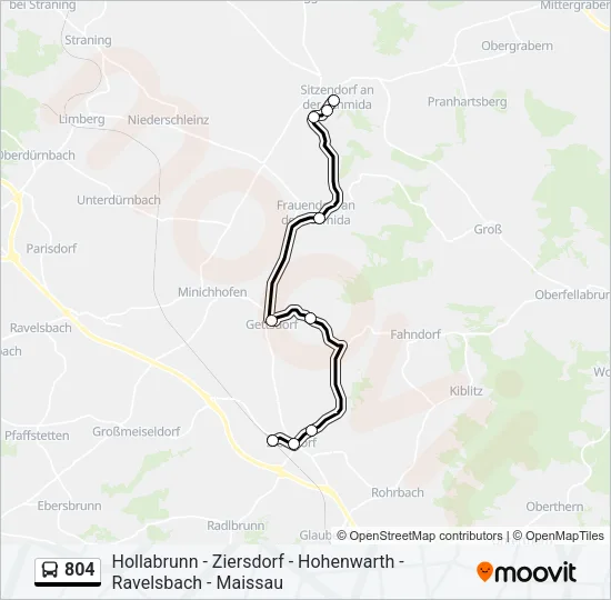 804 Bus Line Map