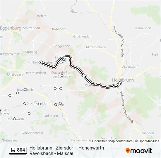 804 Bus Line Map