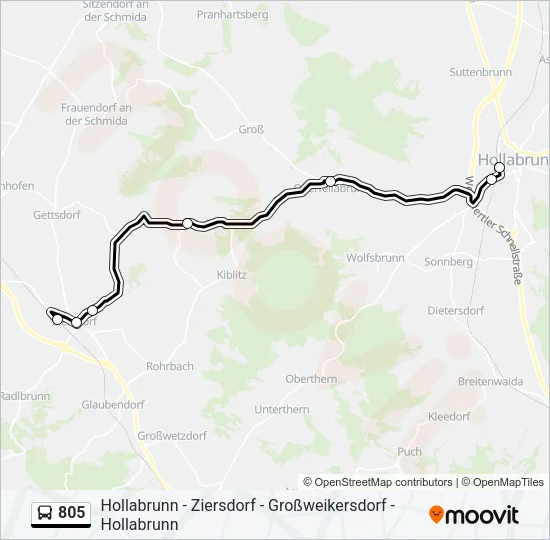 805 Bus Line Map