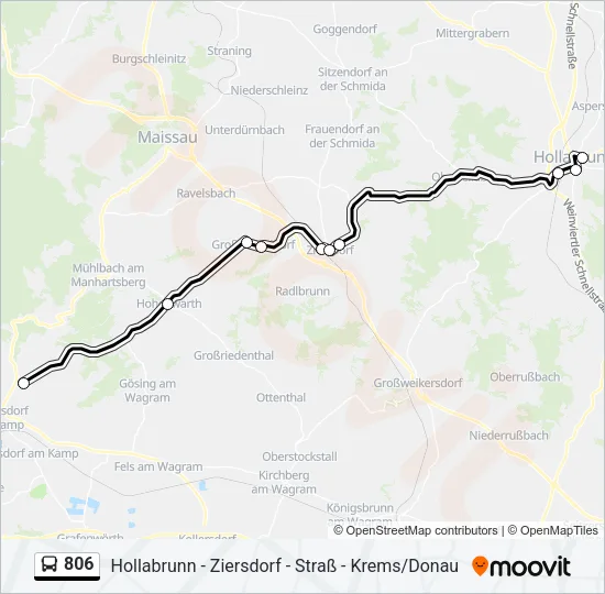 806 Bus Line Map