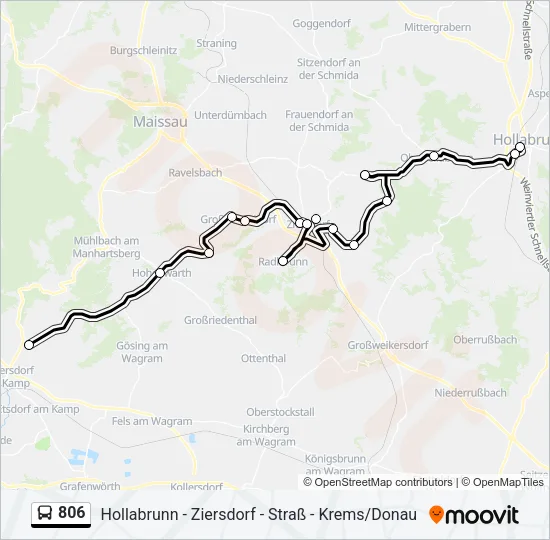 806 Bus Line Map