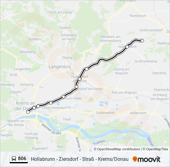 806 bus Line Map