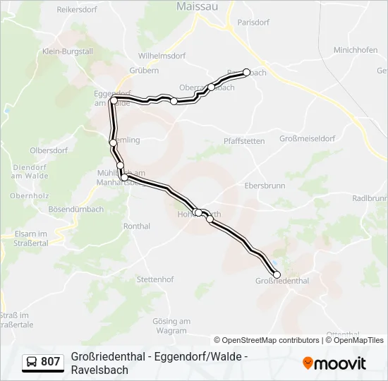807 Bus Line Map