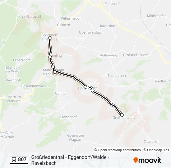 807 Bus Line Map