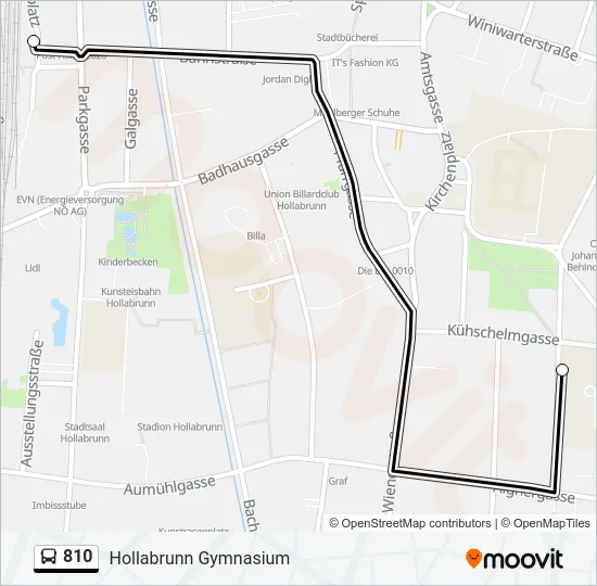 810 Bus Line Map