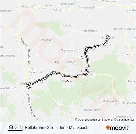 811 Bus Line Map