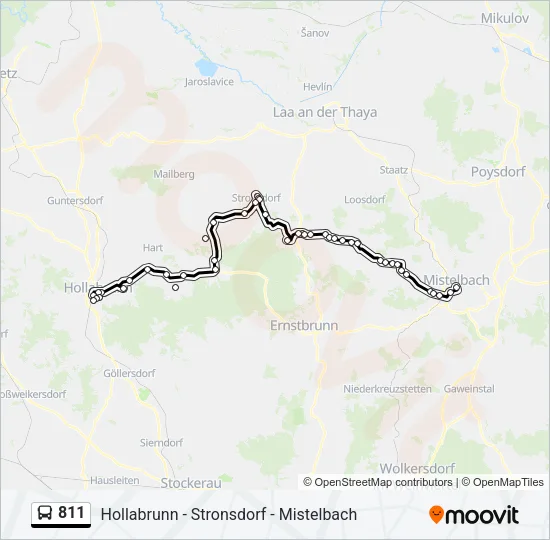 811 Bus Line Map
