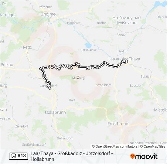 813 Bus Line Map