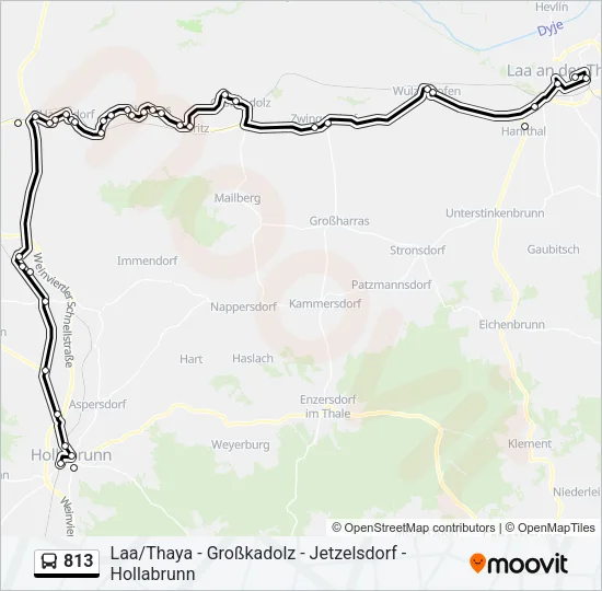 813 Bus Line Map
