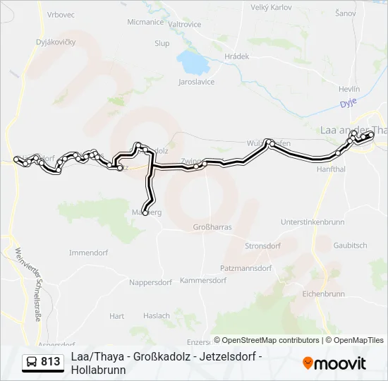 813 Bus Line Map
