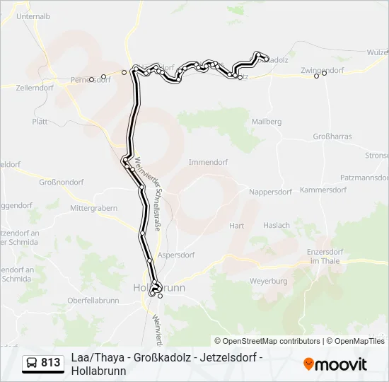 813 Bus Line Map
