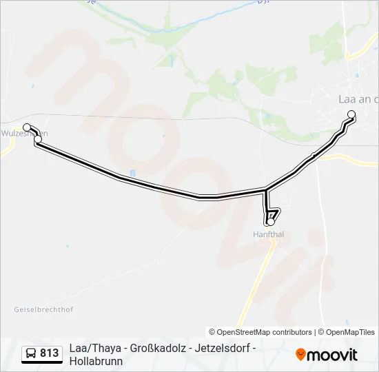 813 Bus Line Map