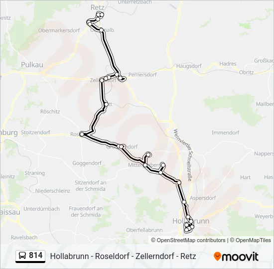 814 Bus Line Map