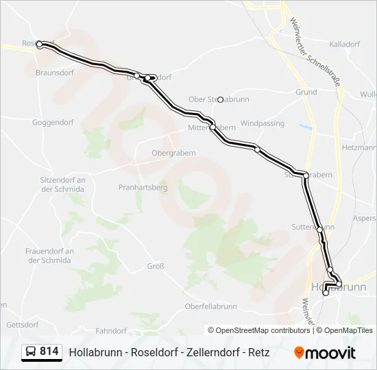 814 Bus Line Map