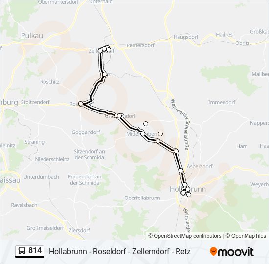 814 bus Line Map