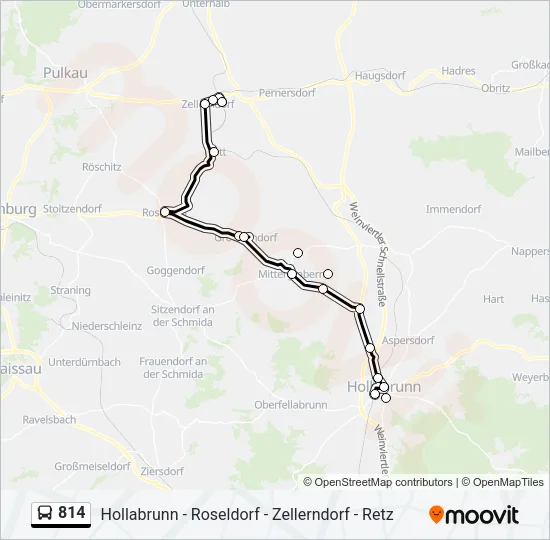 814 Bus Line Map