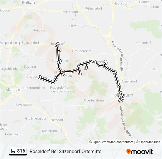 816 Bus Line Map