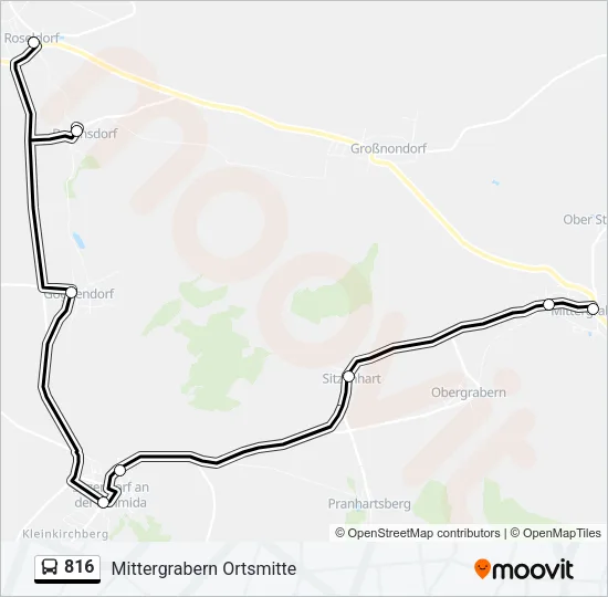 816 Bus Line Map