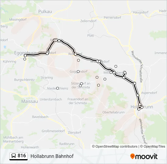 816 Bus Line Map