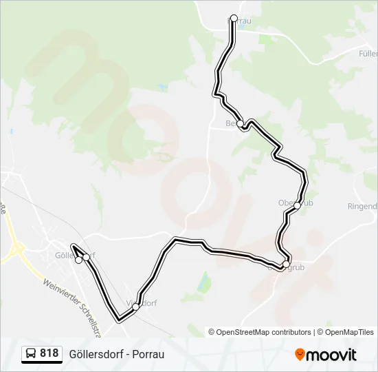 818 Bus Line Map