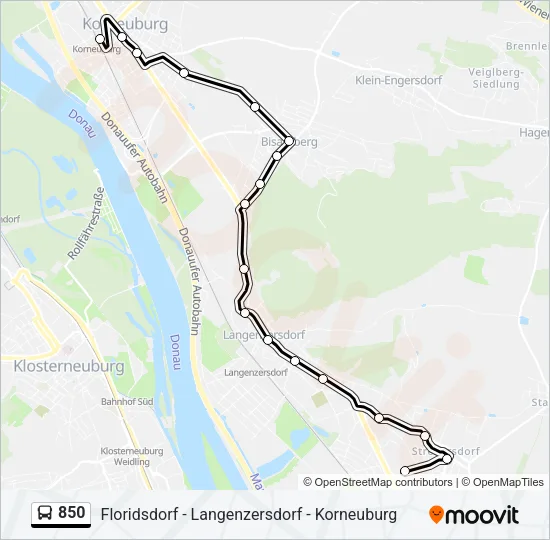 850 Bus Line Map