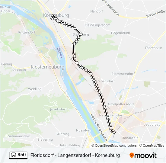 850 Bus Line Map